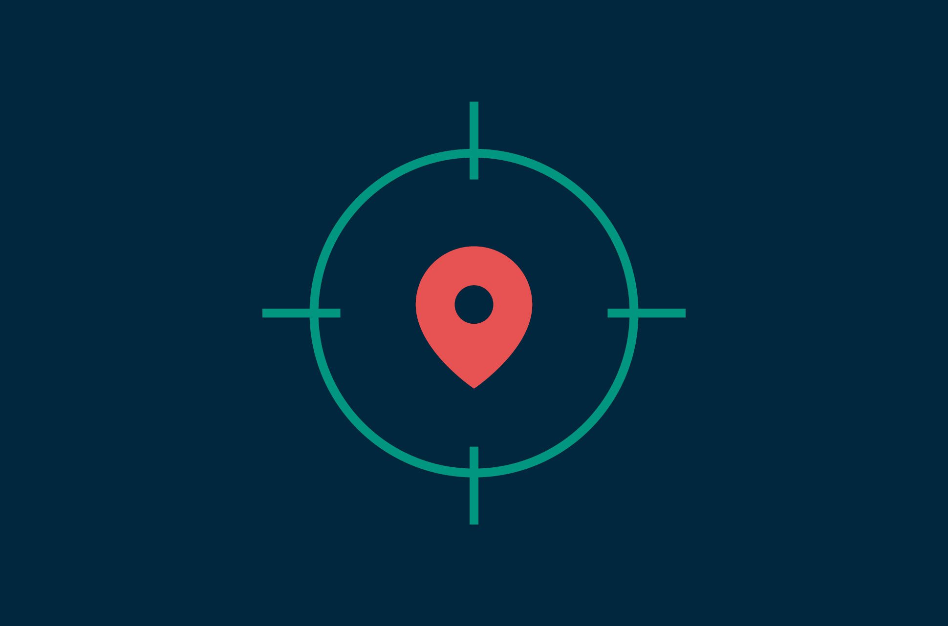Location symbol in the crosshairs.