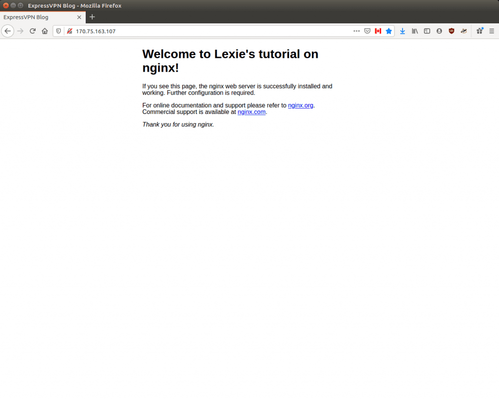 A screenshot of Lexie