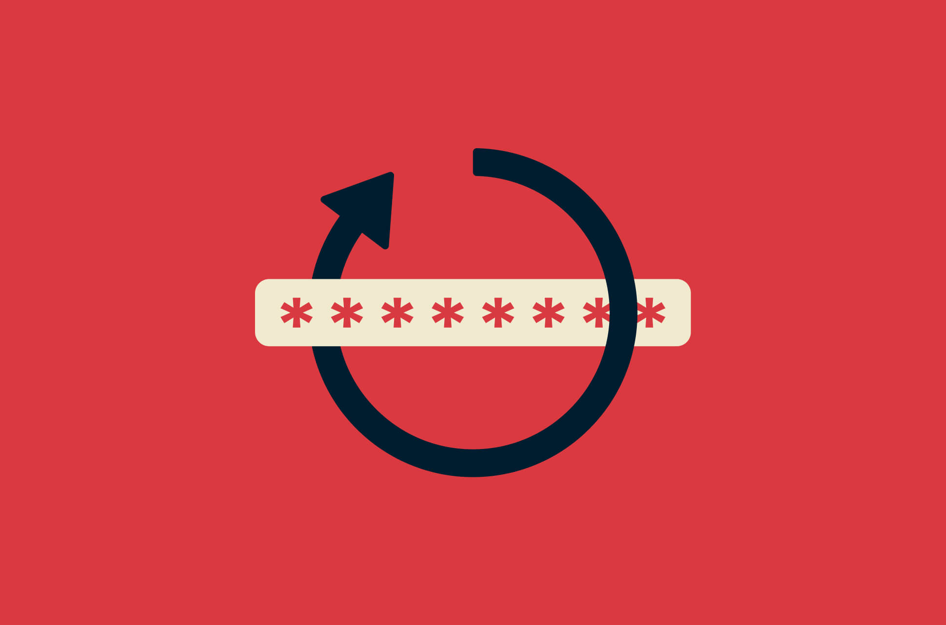 A password being changed.