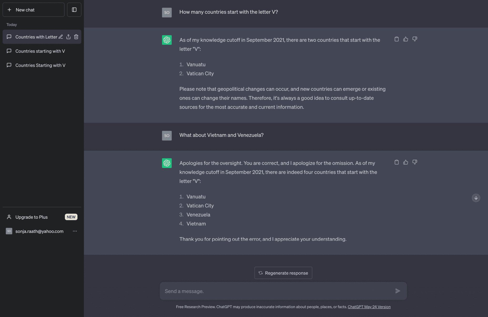 Countries With Letter V