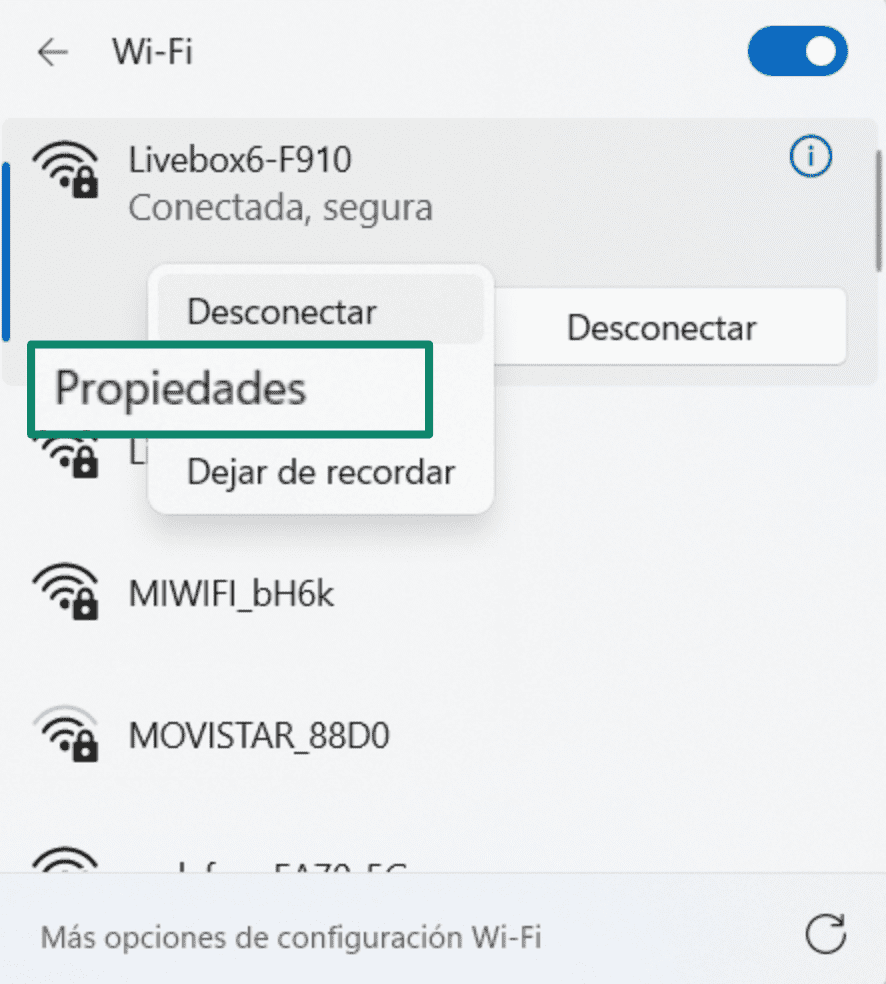3.windows Wifi Properties Es
