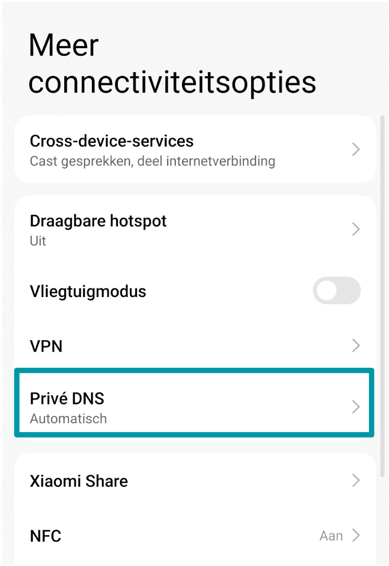 Tap Private Dns Nl