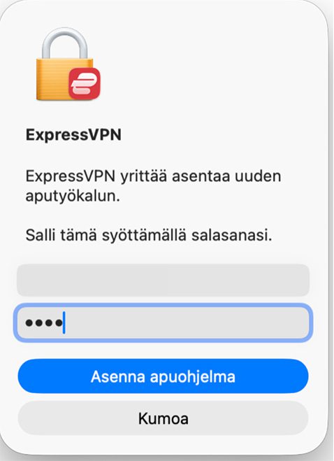 The Install Helper prompt on Mac.