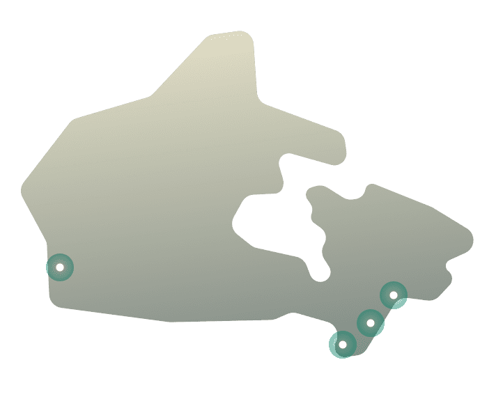 캐나다 VPN 서버 위치 지도