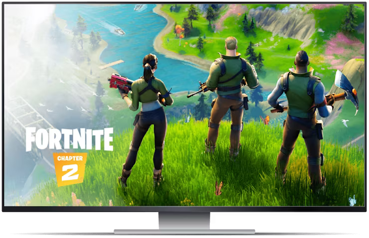 Écran GeForce Now avec Fortnite