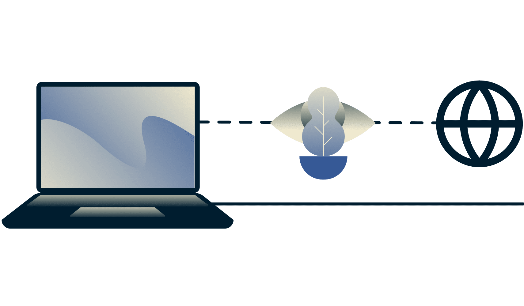 Miten ohittaa kaistanleveyden rajoitus VPN:n avulla: kaavio, jossa palveluntarjoaja ei näe, suoratoistaako käyttäjä videota.