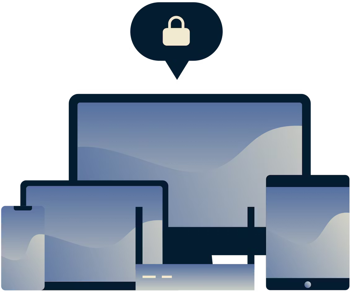 Appareil avec une bulle de texte et un verrou dedans.