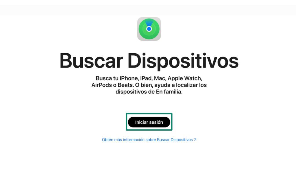 iCloud Find Devices page.