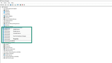 Screenshot of Update driver option in Windows 11
