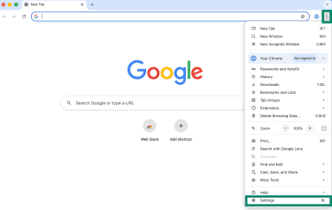 n the top-right corner, and select Setting