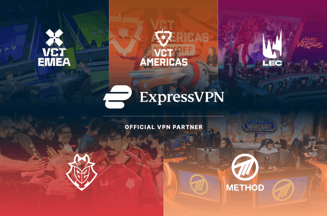 ExpressVPN enters the arena with Riot Games, G2 Esports, and Method—and we're bringing exclusive drops and big discounts with us
