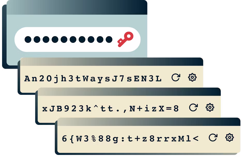 Use ExpressVPN Keys password manager to generate strong passwords.