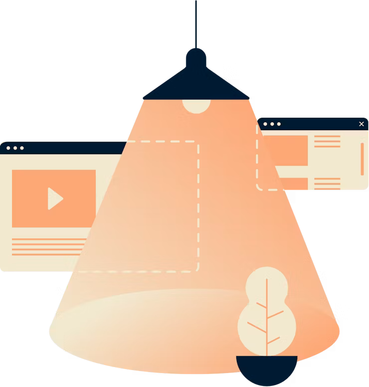 브라우저 창에 빛나는 램프로 비공개로 만듭니다.